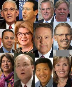 Collage av 12 styrelsemedlemmar för AT&T
