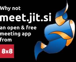 Bild på Jitsi-logo på mörk bakgrund